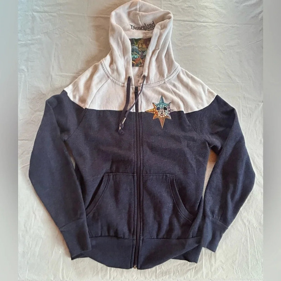 Mickey Mouse Disney Park Compass Full Zip Hoodie Adult Sz XS Embroidered - Picture 2 of 9